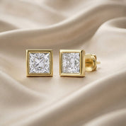 Princess-Cut Solitaire Stud Earrings | Lab-Grown Diamond