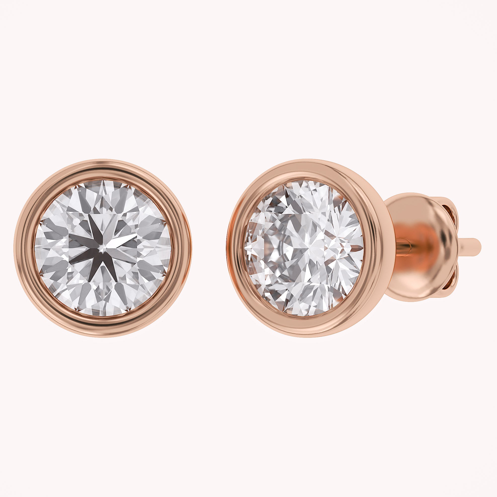 Round-Cut Solitaire Stud Earrings | Lab-Grown Diamond