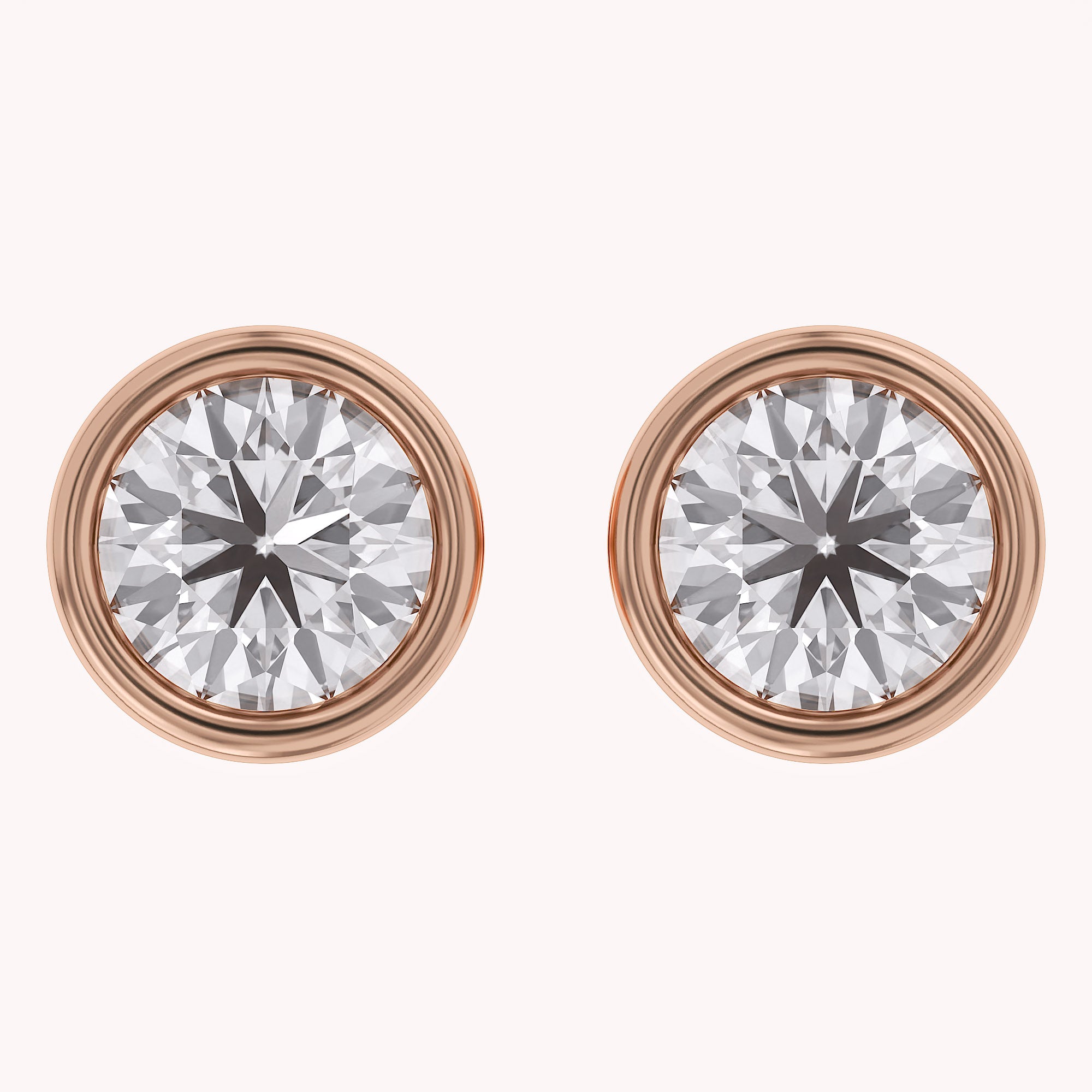 Round-Cut Solitaire Stud Earrings | Lab-Grown Diamond