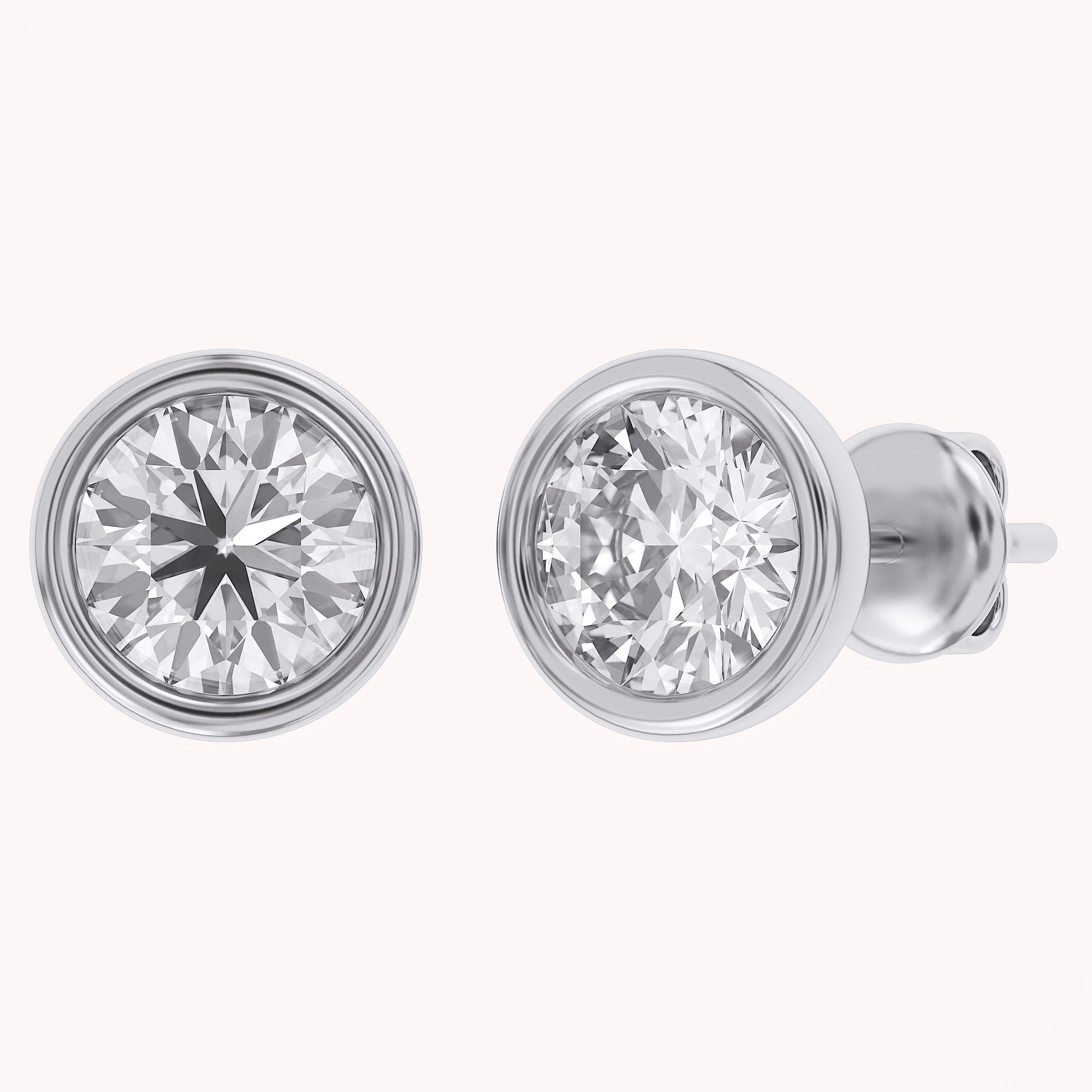 Round-Cut Solitaire Stud Earrings | Lab-Grown Diamond