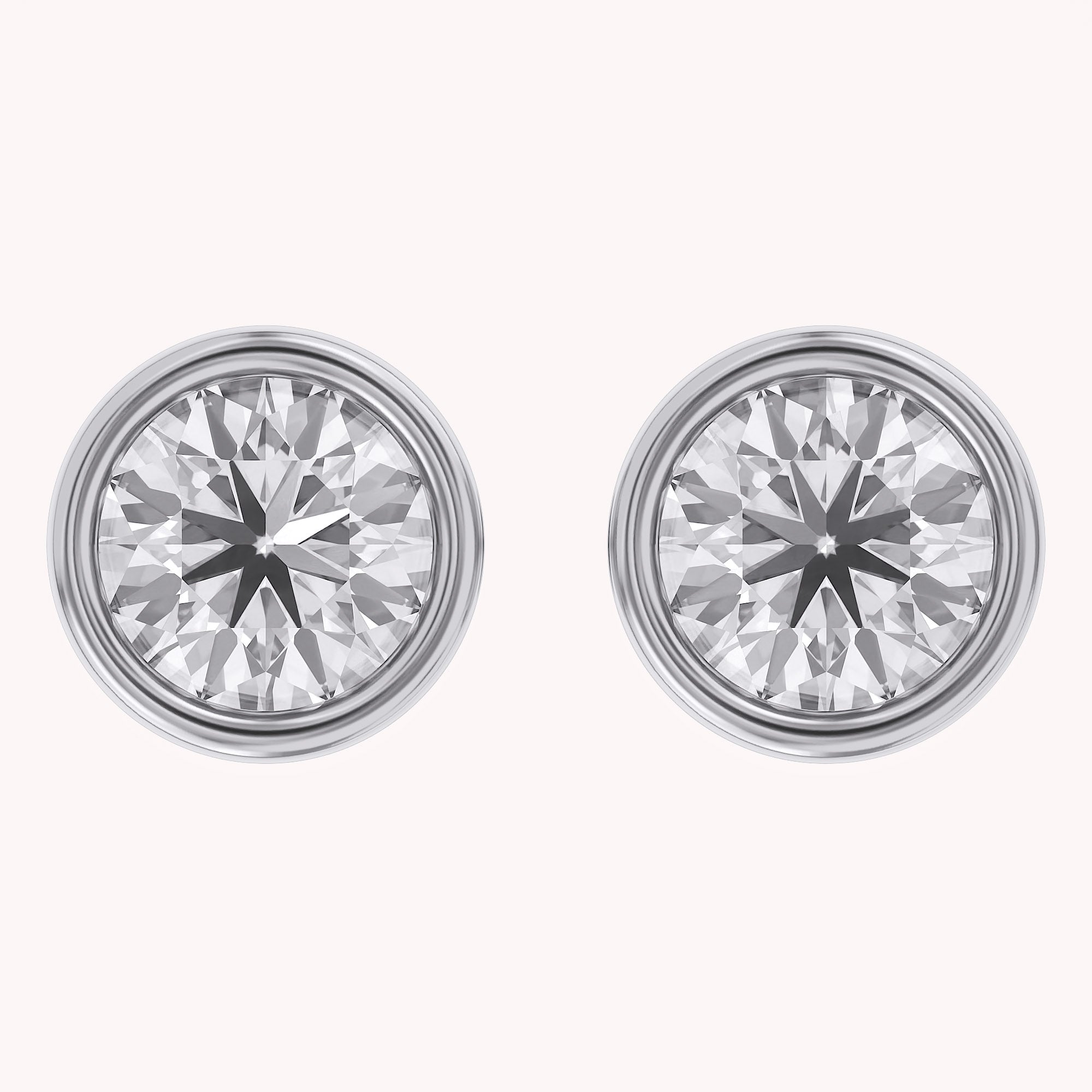 Round-Cut Solitaire Stud Earrings | Lab-Grown Diamond
