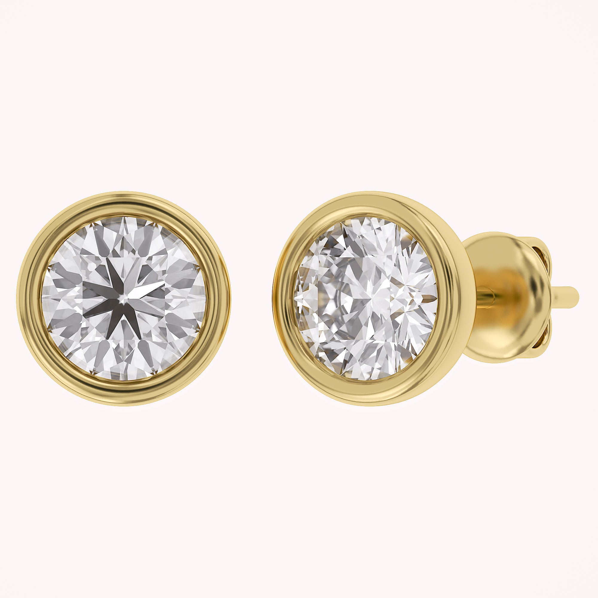 Round-Cut Solitaire Stud Earrings | Lab-Grown Diamond