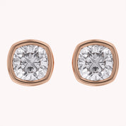 Cushion-Cut Solitaire Stud Earrings | Lab-Grown Diamond