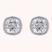 Cushion-Cut Solitaire Stud Earrings | Lab-Grown Diamond