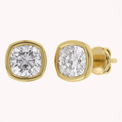 Cushion-Cut Solitaire Stud Earrings | Lab-Grown Diamond