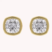 Cushion-Cut Solitaire Stud Earrings | Lab-Grown Diamond