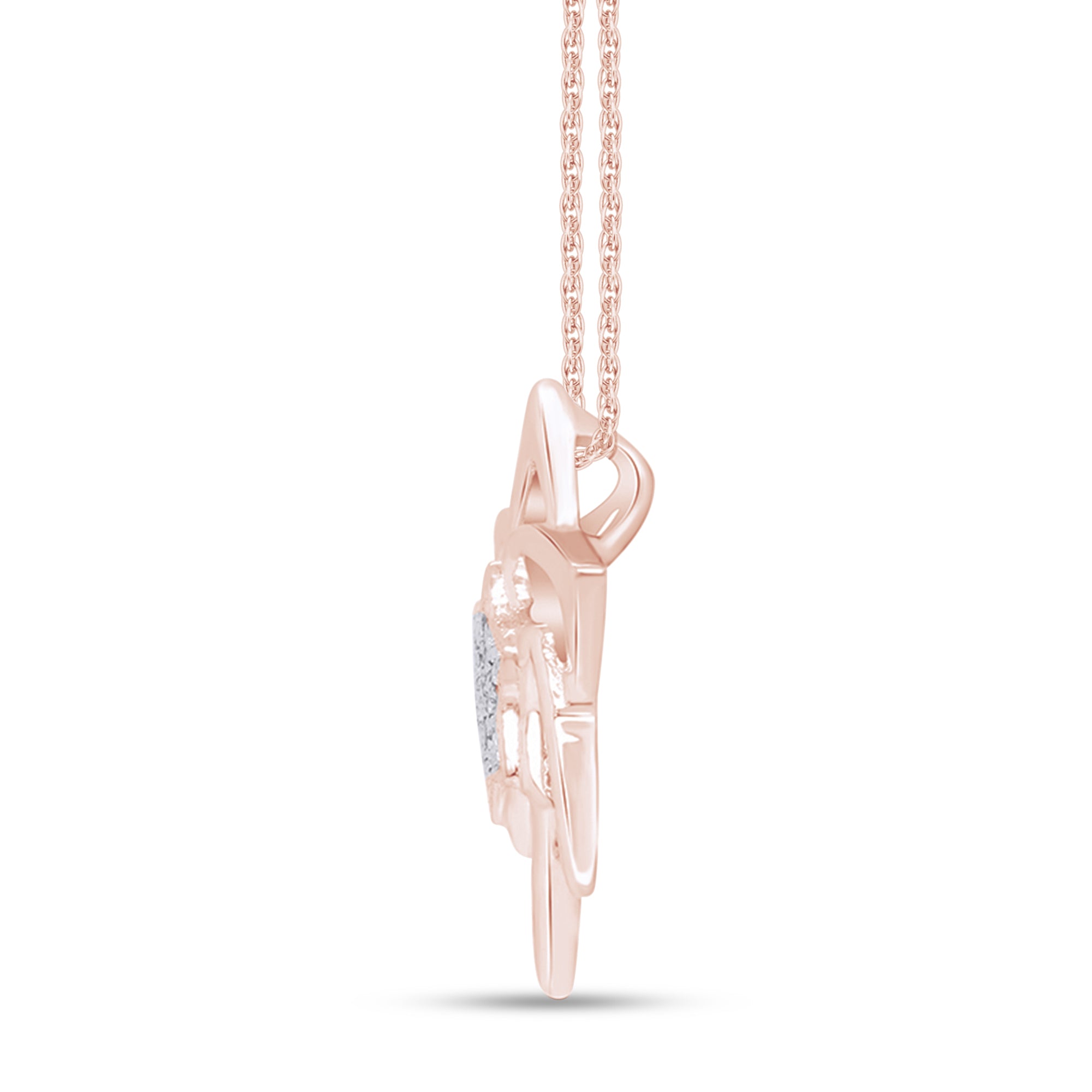 14K Solid Gold Star of David Pendant Necklace