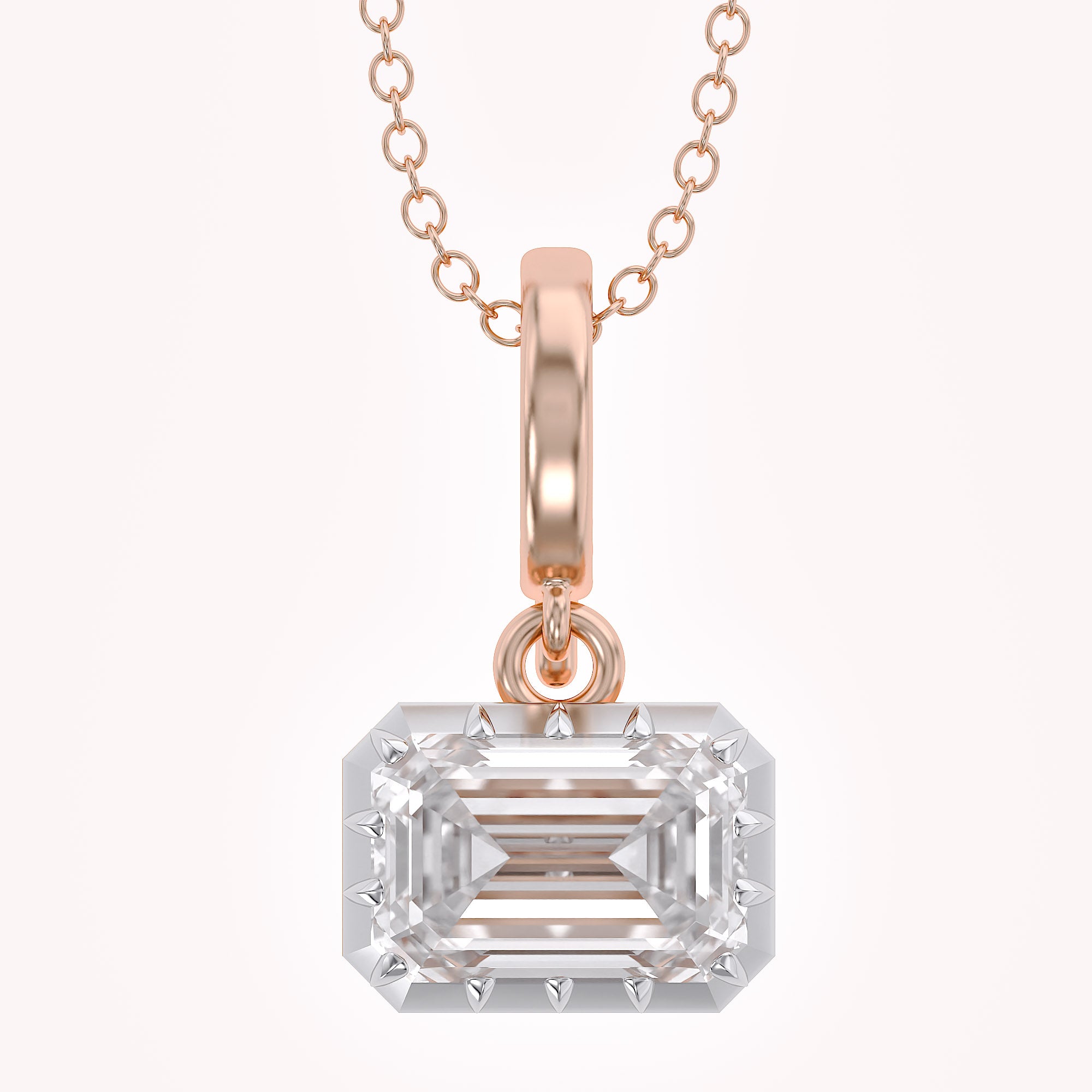Celestia Emerald Cut Lab Grown Diamond Pendant
