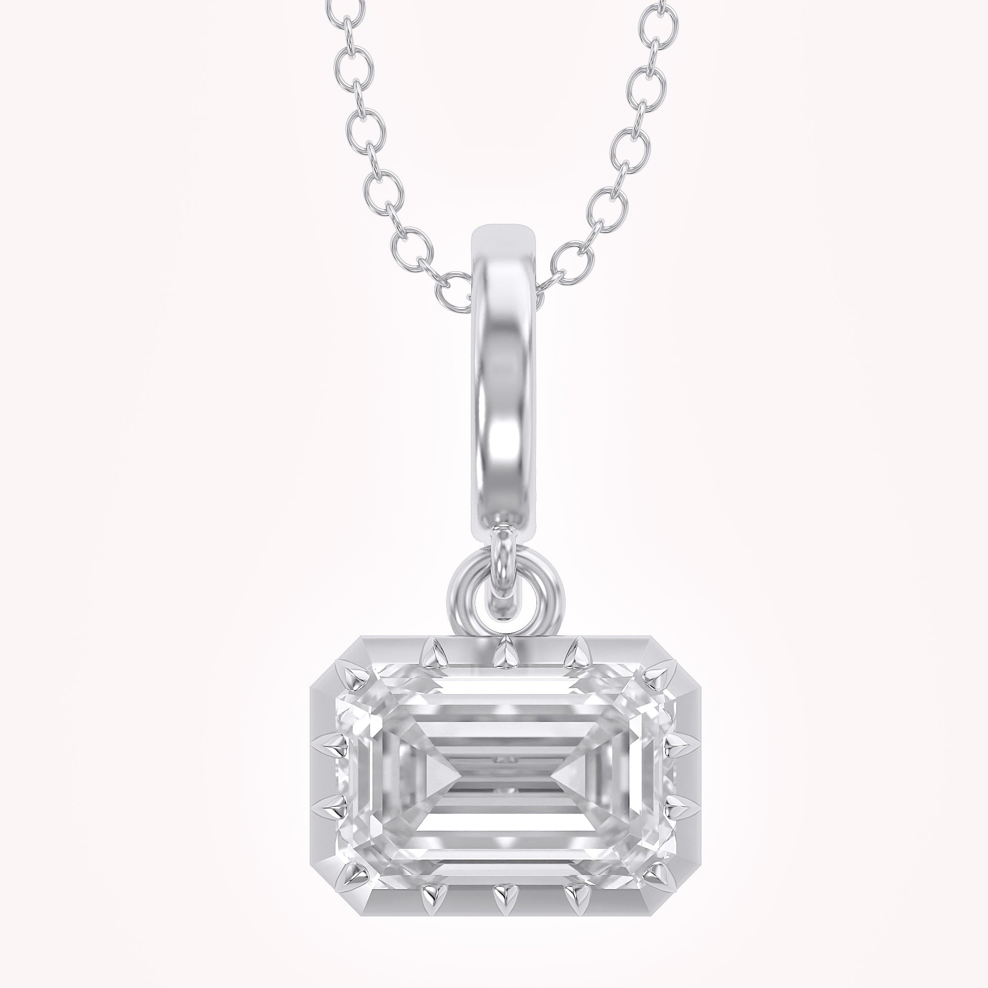 Celestia Emerald Cut Lab Grown Diamond Pendant