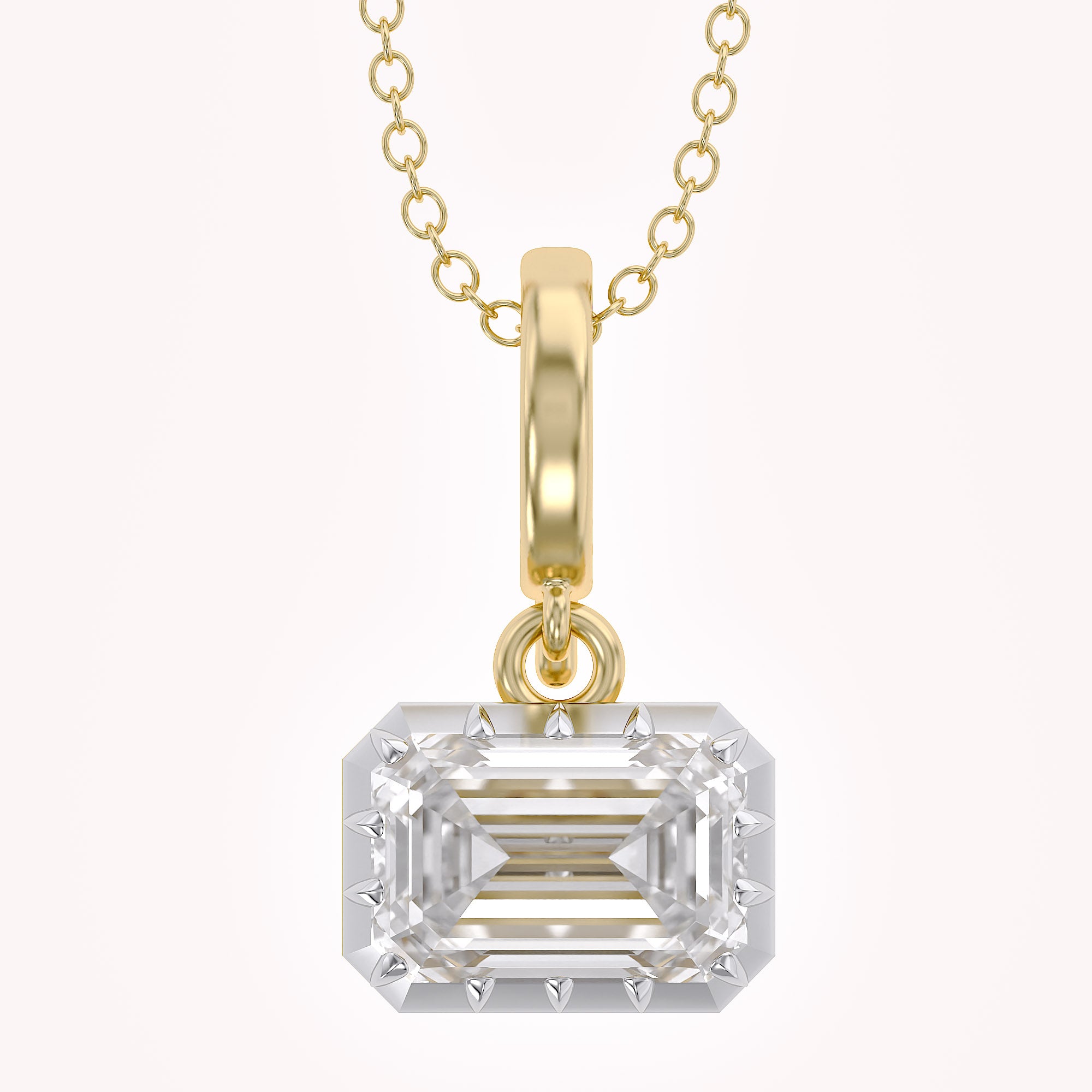 Celestia Emerald Cut Lab Grown Diamond Pendant