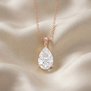 Celestia Pear Shape Lab Grown Diamond Solitaire Pendant Necklace