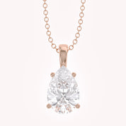 Celestia Pear Shape Lab Grown Diamond Solitaire Pendant Necklace