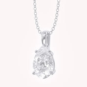 Celestia Pear Shape Lab Grown Diamond Solitaire Pendant Necklace