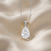 Celestia Pear Shape Lab Grown Diamond Solitaire Pendant Necklace