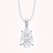 Celestia Pear Shape Lab Grown Diamond Solitaire Pendant Necklace