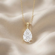 Celestia Pear Shape Lab Grown Diamond Solitaire Pendant Necklace