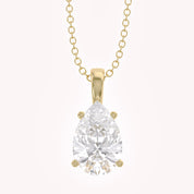 Celestia Pear Shape Lab Grown Diamond Solitaire Pendant Necklace