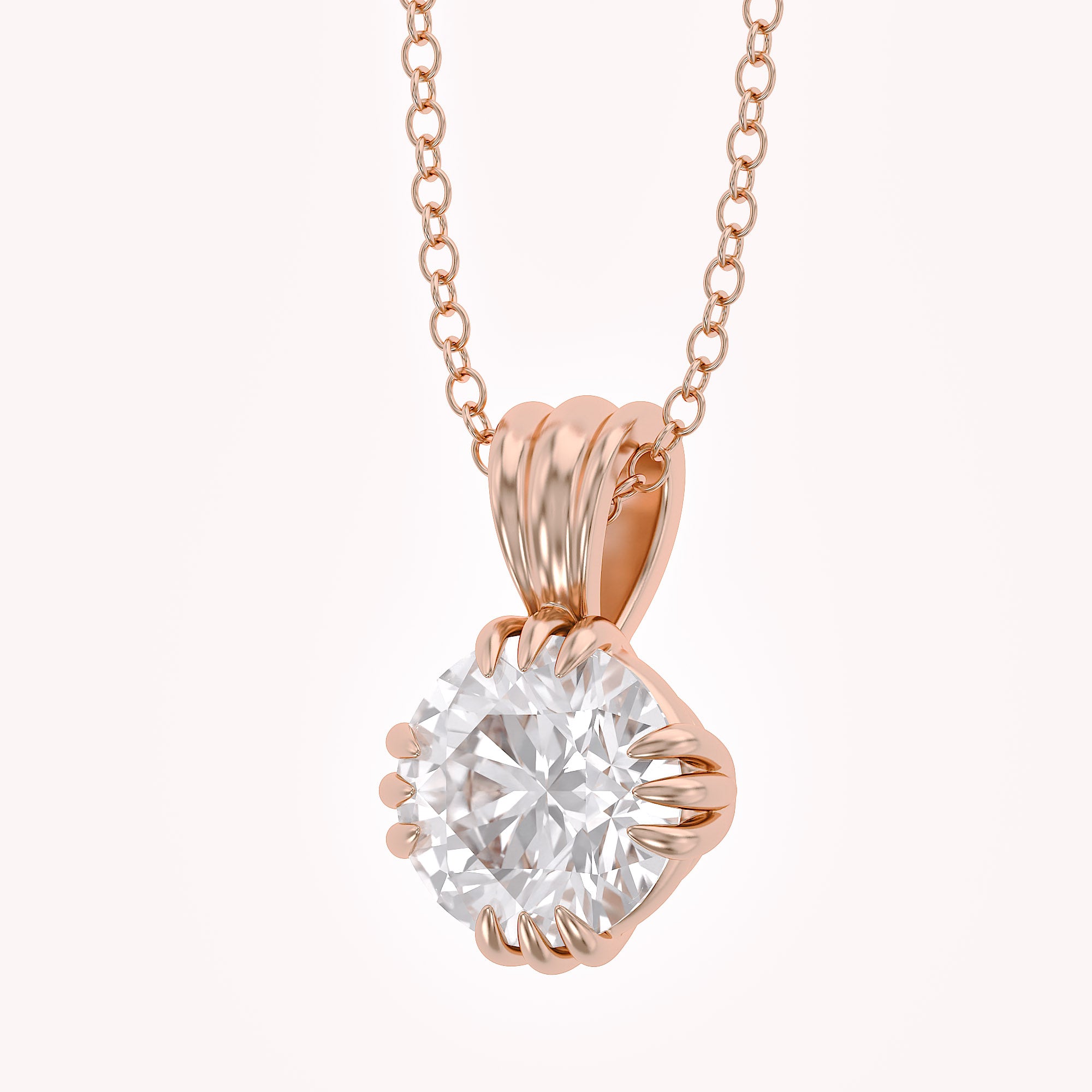 Trinity Lab Grown Diamond Solitaire Pendant Necklace for Women