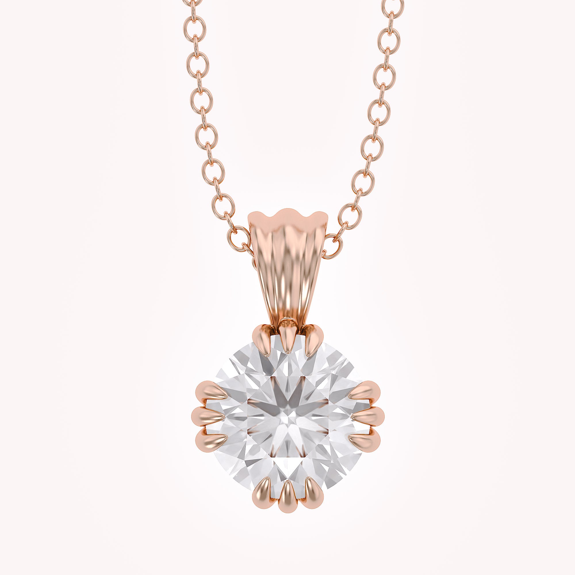 Trinity Lab Grown Diamond Solitaire Pendant Necklace for Women
