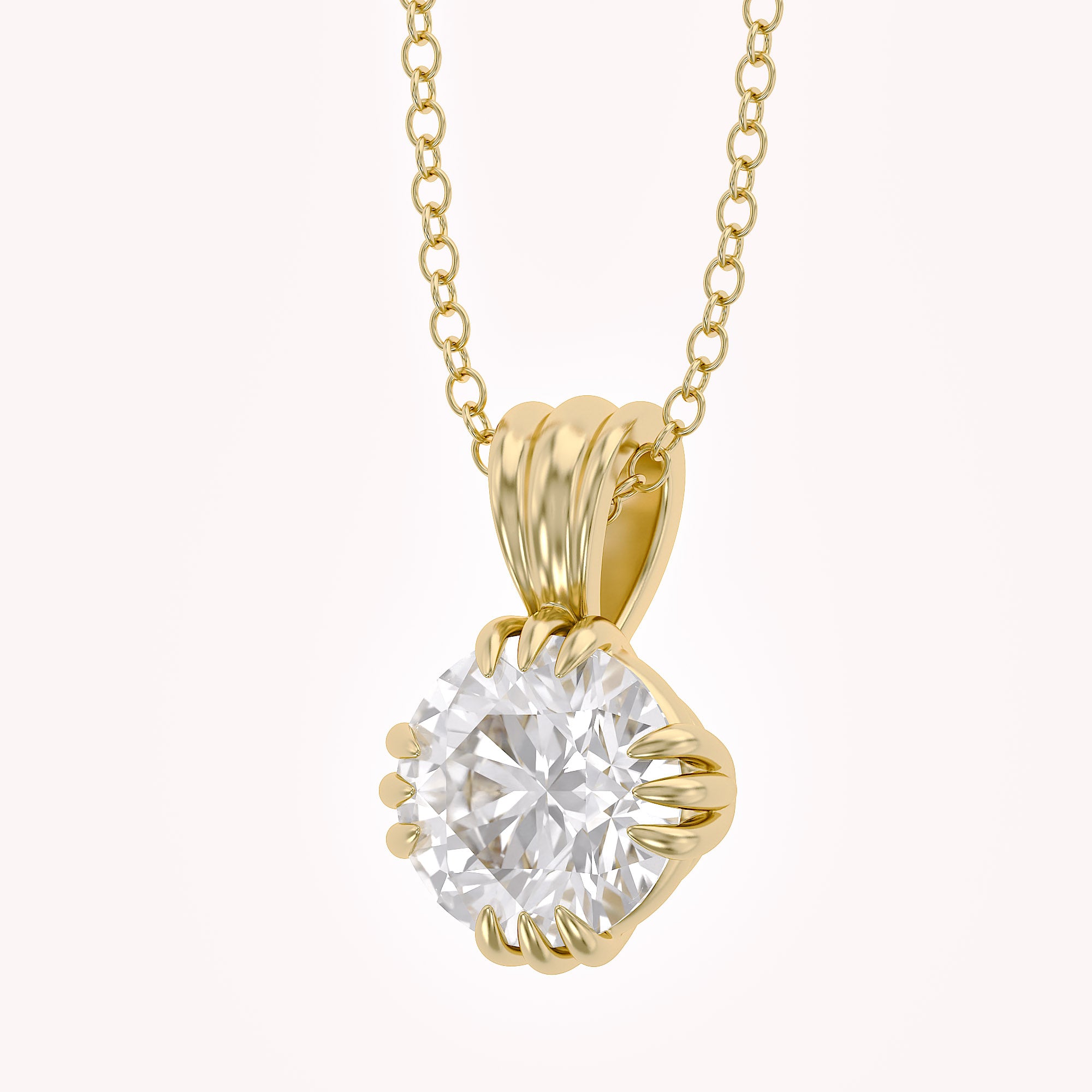 Trinity Lab Grown Diamond Solitaire Pendant Necklace for Women