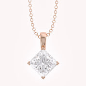 Elara Princess Lab Grown Diamond Solitaire Pendant Necklace