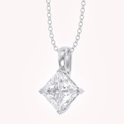 Elara Princess Lab Grown Diamond Solitaire Pendant Necklace