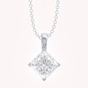 Elara Princess Lab Grown Diamond Solitaire Pendant Necklace