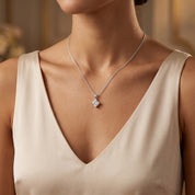 Elara Princess Lab Grown Diamond Solitaire Pendant Necklace