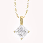Elara Princess Lab Grown Diamond Solitaire Pendant Necklace