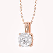 Celestia Cushion Cut Lab Grown Diamond Pendant Necklace