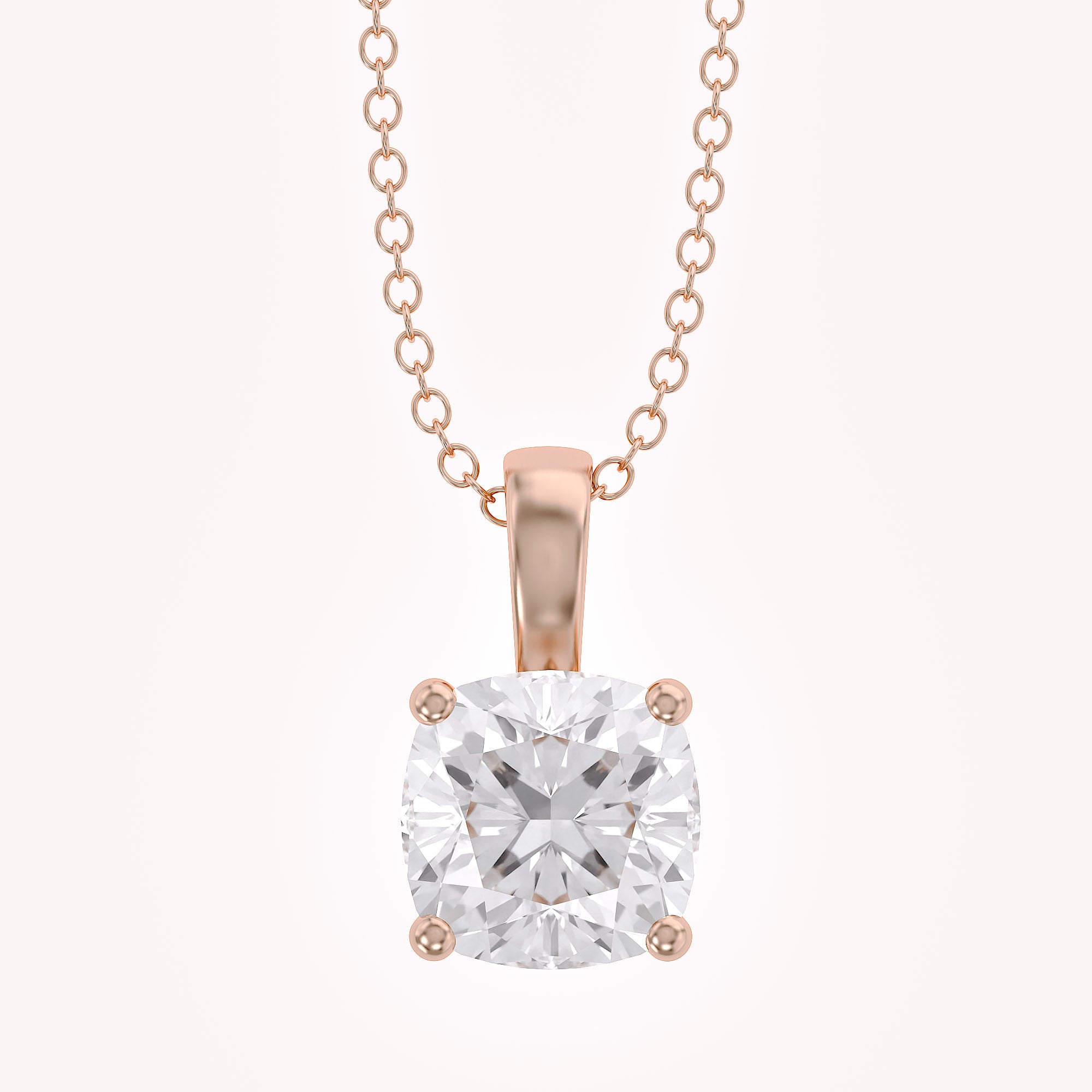 Celestia Cushion Cut Lab Grown Diamond Pendant Necklace