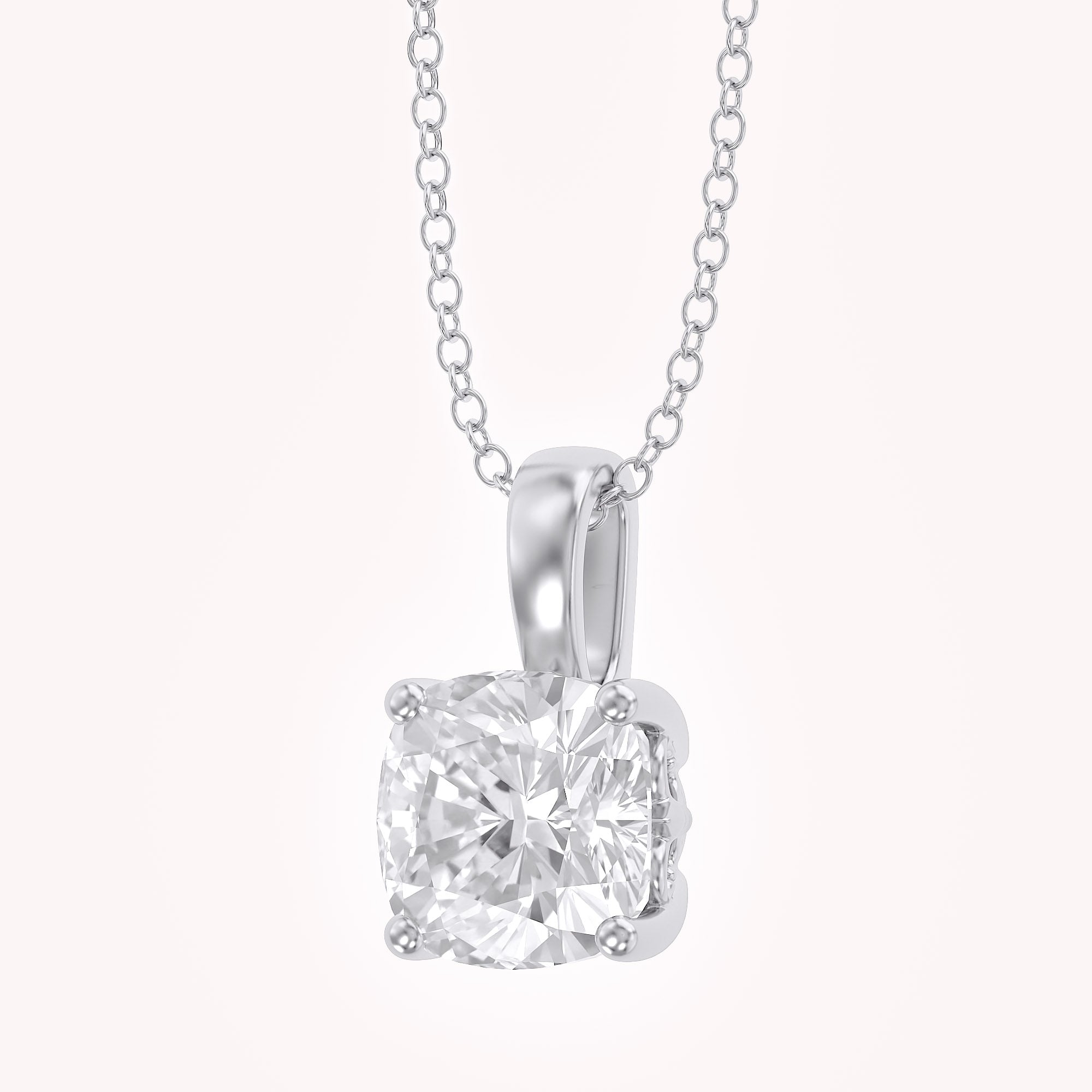 Celestia Cushion Cut Lab Grown Diamond Pendant Necklace