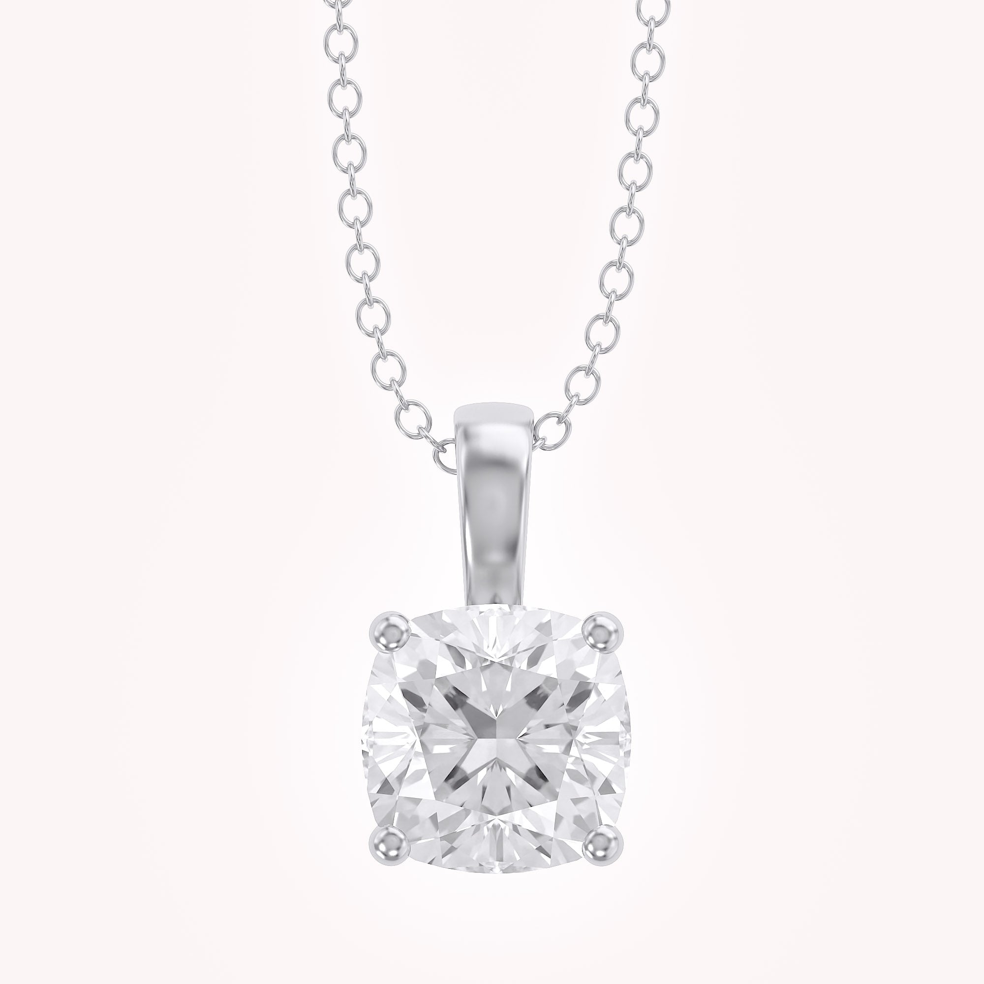 Celestia Cushion Cut Lab Grown Diamond Pendant Necklace