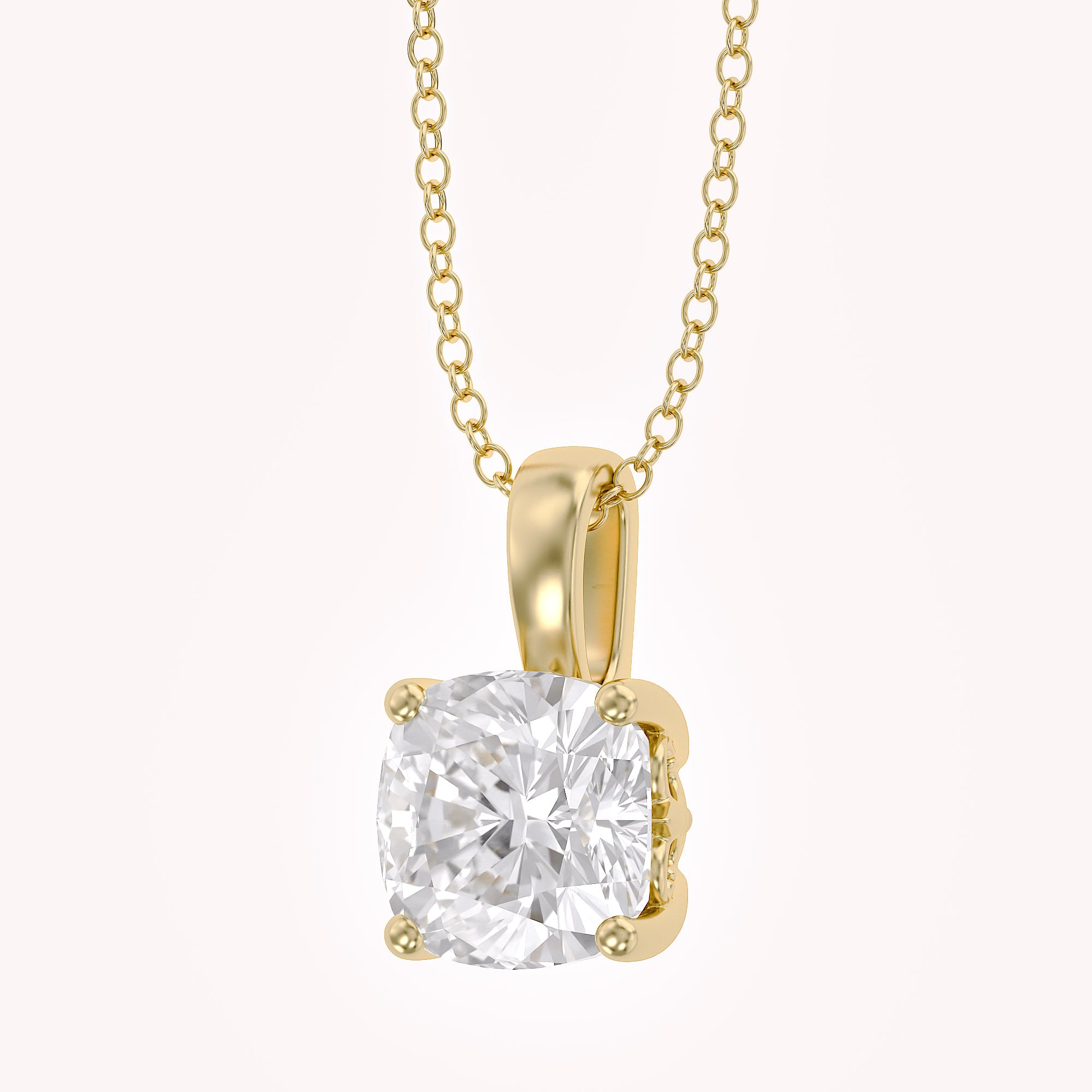 Celestia Cushion Cut Lab Grown Diamond Pendant Necklace