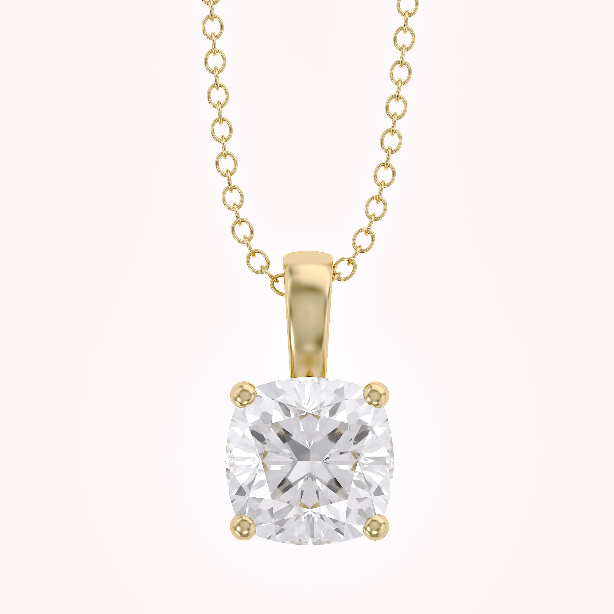 Celestia Cushion Cut Lab Grown Diamond Pendant Necklace