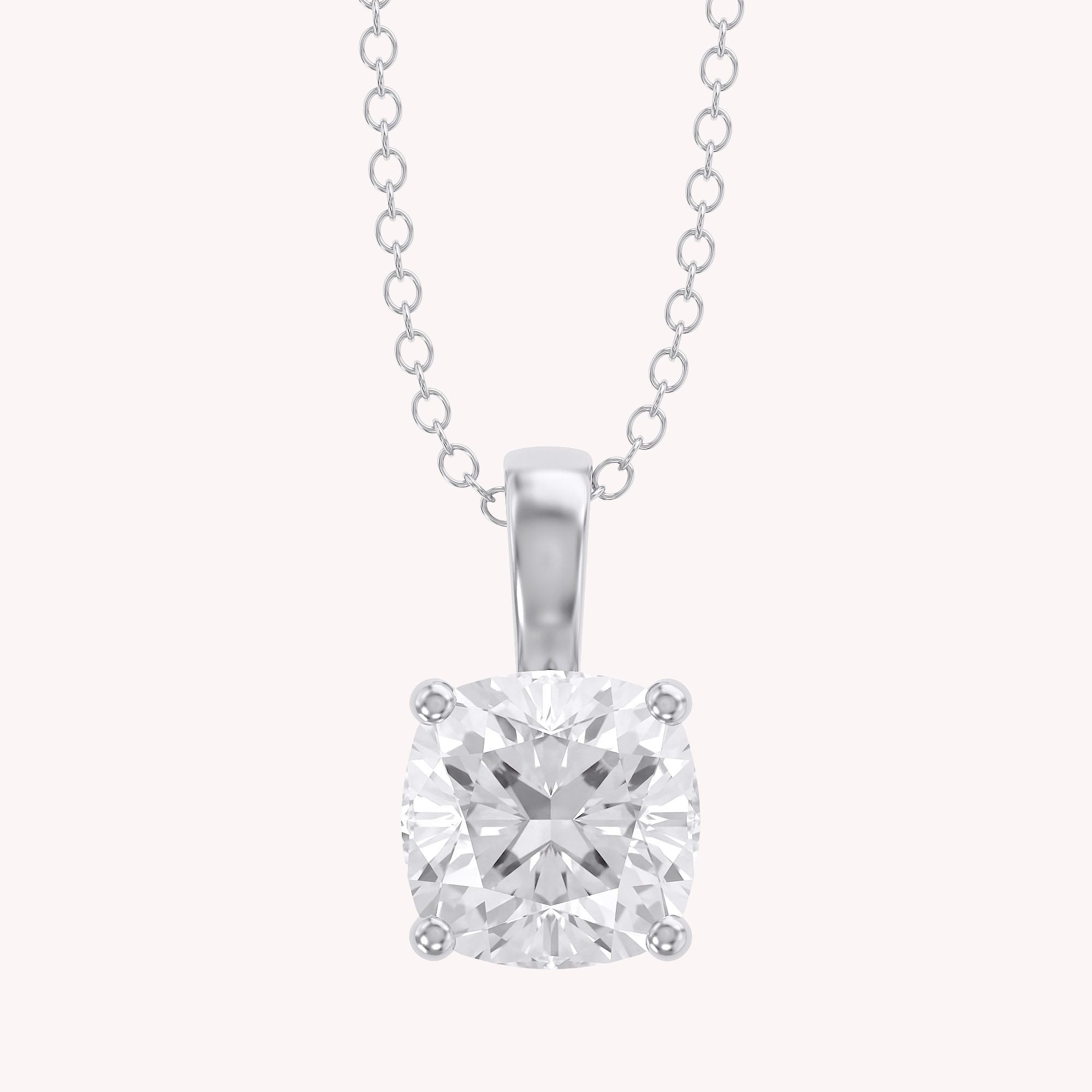 Celestia Cushion Cut Lab Grown Diamond Pendant Necklace