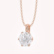 Celeste Round Solitaire Lab Grown Diamond Pendant Necklace
