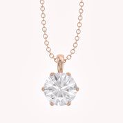 Celeste Round Solitaire Lab Grown Diamond Pendant Necklace