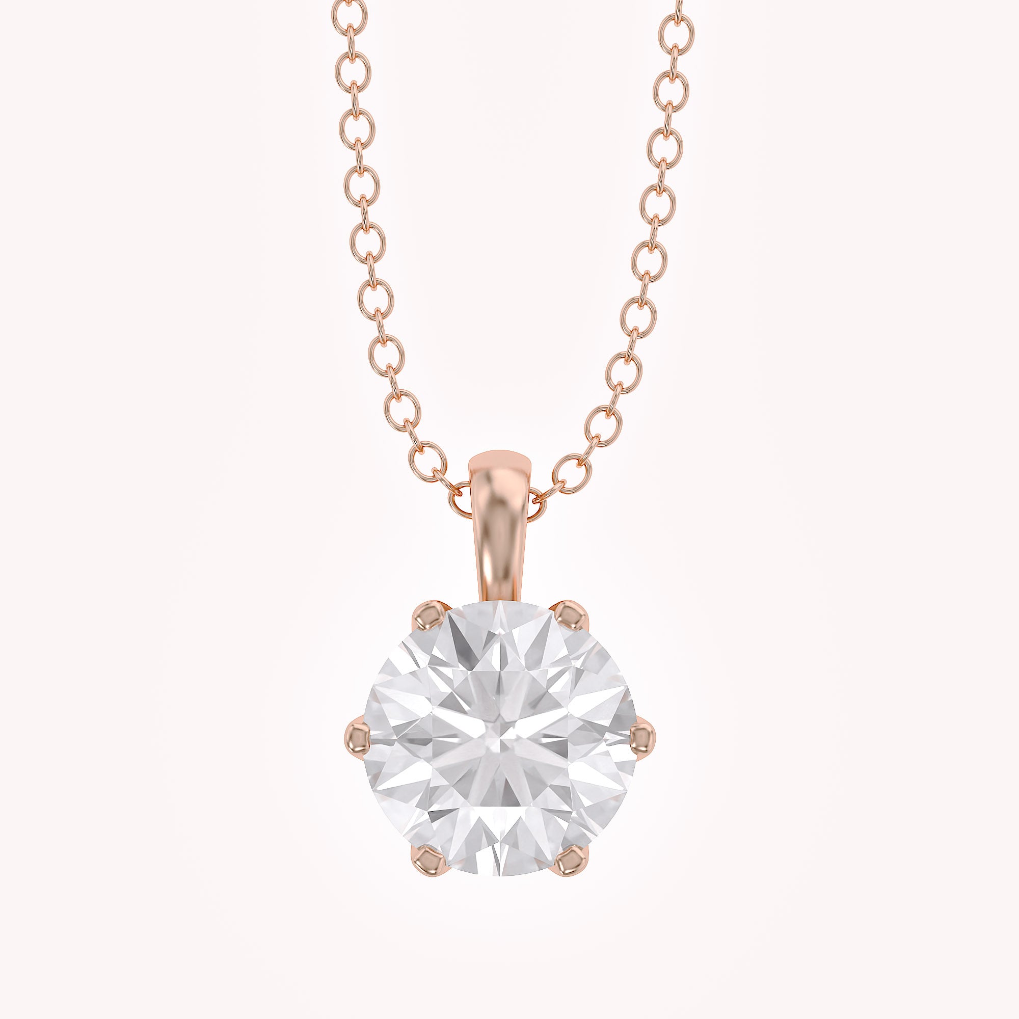 Celeste Round Solitaire Lab Grown Diamond Pendant Necklace