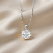 Celeste Round Solitaire Lab Grown Diamond Pendant Necklace