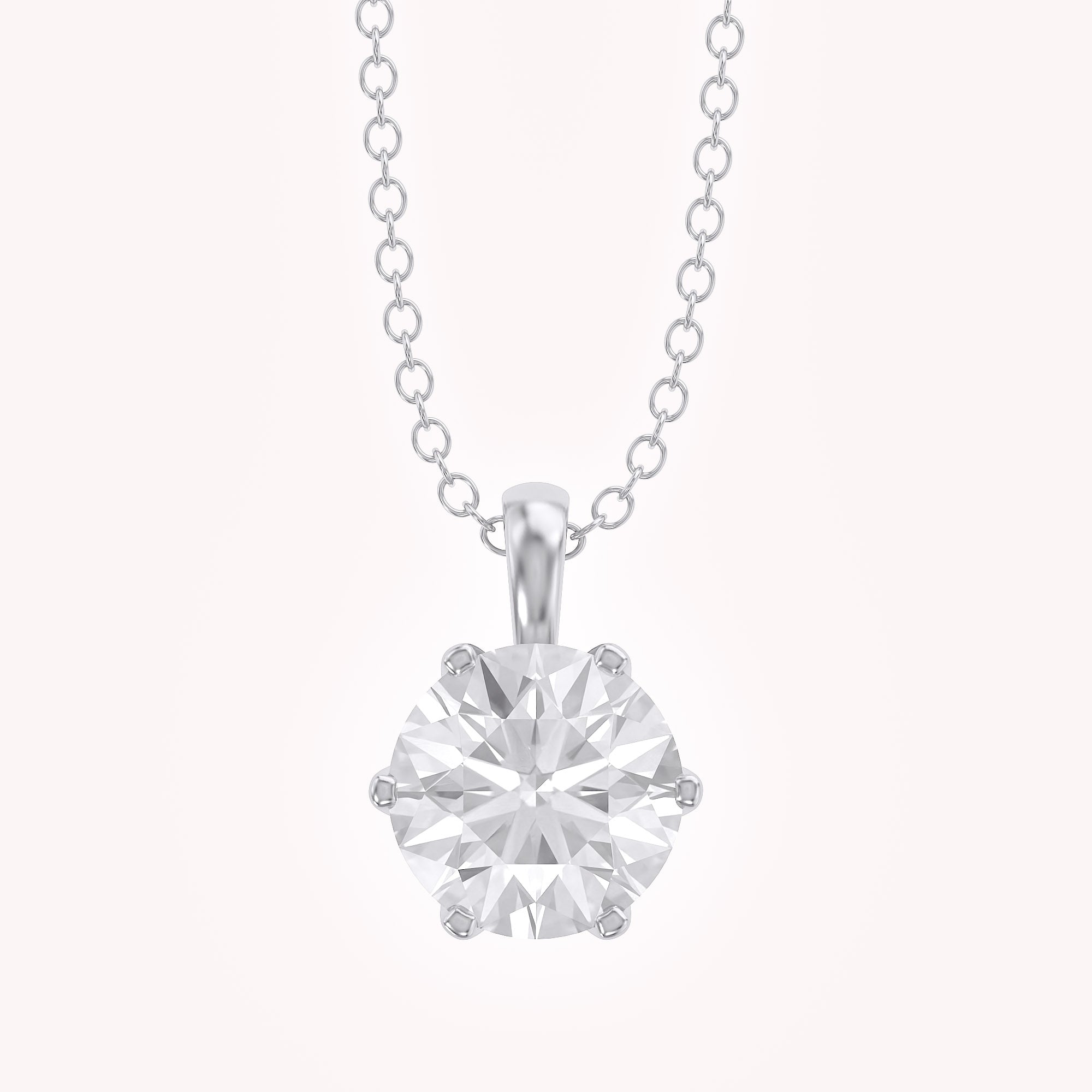 Celeste Round Solitaire Lab Grown Diamond Pendant Necklace