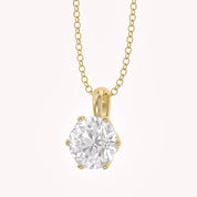 Celeste Round Solitaire Lab Grown Diamond Pendant Necklace