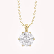 Celeste Round Solitaire Lab Grown Diamond Pendant Necklace