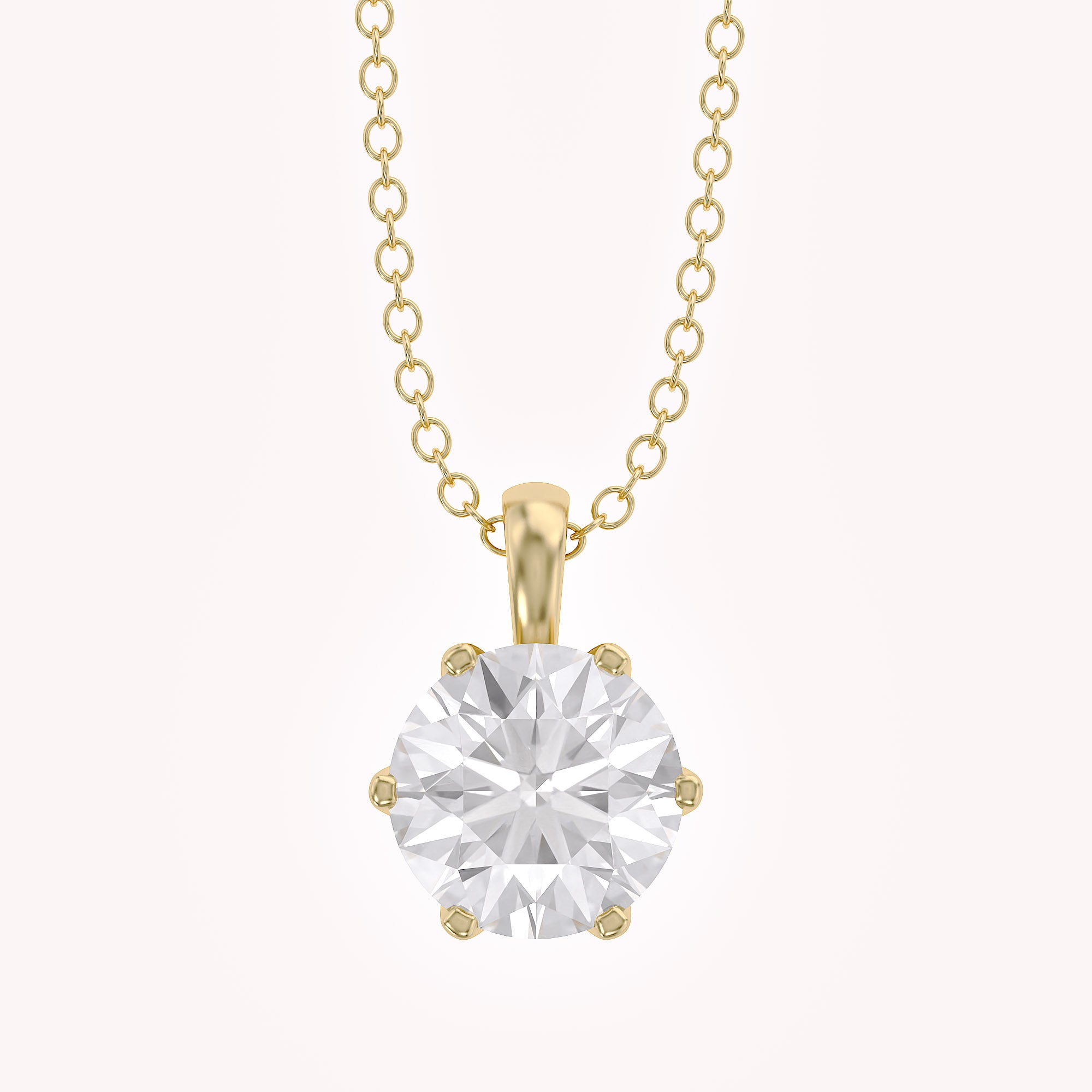 Celeste Round Solitaire Lab Grown Diamond Pendant Necklace