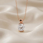 Celestine Lab Grown Diamond Bar Set Pendant Necklace