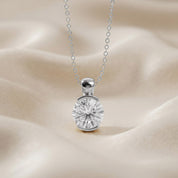 Celestine Lab Grown Diamond Bar Set Pendant Necklace