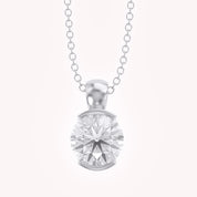 Celestine Lab Grown Diamond Bar Set Pendant Necklace