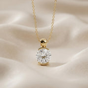 Celestine Lab Grown Diamond Bar Set Pendant Necklace