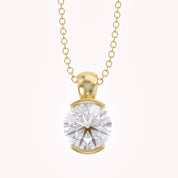 Celestine Lab Grown Diamond Bar Set Pendant Necklace