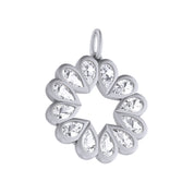 Heart Dainty Pear Cut Moissanite Charm Pendant Without Chain